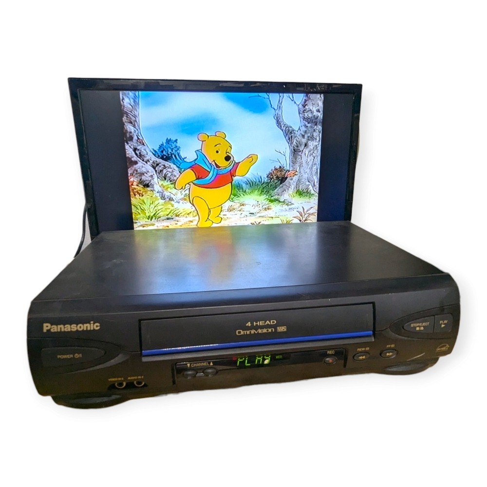Panasonic PV-V4022 OmniVision 4 Head VHS VCR Player Black Tested Working